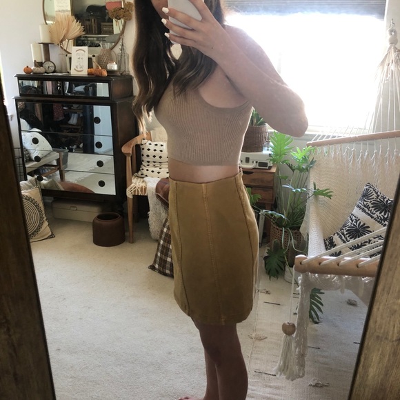 Free People Mustard Skirt - Picture 4 of 9